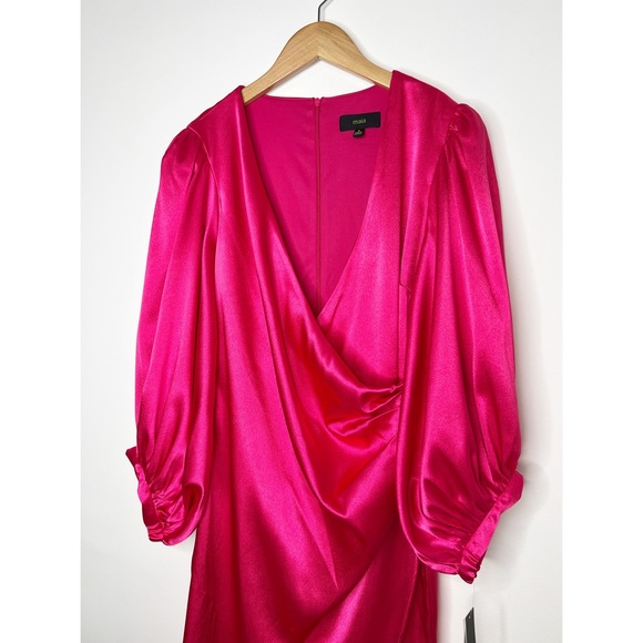 NWT Maia Fuchsia 3/4 Sleeve Sheath Dress Size 6 - Picture 3 of 11